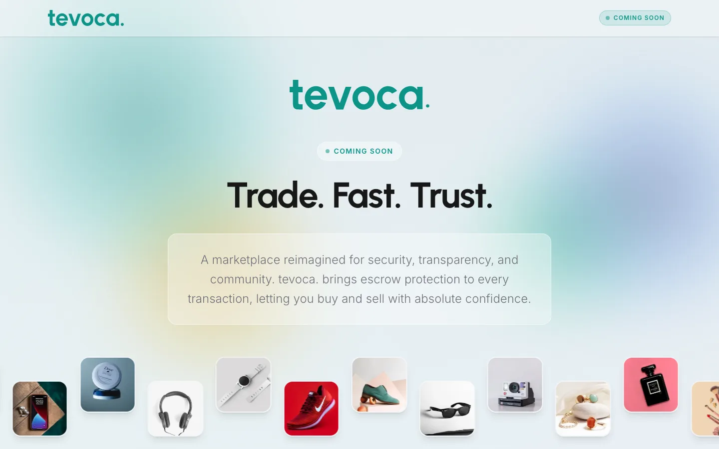 Tevoca - desktop view 1